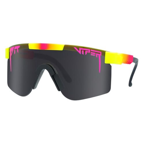 Pit Viper The Italo Single Wide Yellow & Pink / Smoke Polarised Lenses