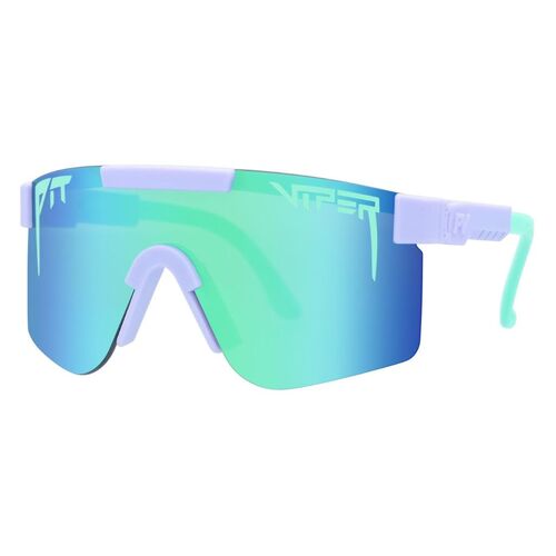 Pit Viper The Moontower Single Wide Lilac w Teal / Blue Green Mirror Polarised Lenses