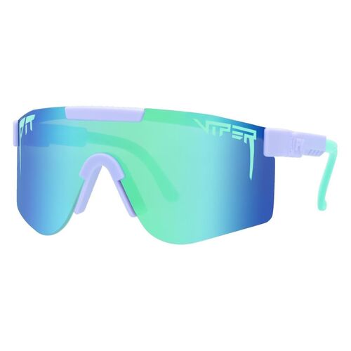 Pit Viper The Moontower Double Wide Lilac w Teal / Blue Green Mirror Polarised Lenses