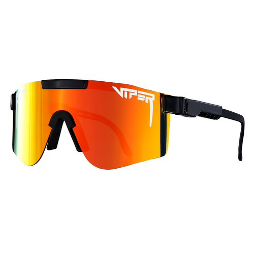 Pit Viper The Mystery Black / Red Orange Yellow Revo Polarised Lenses