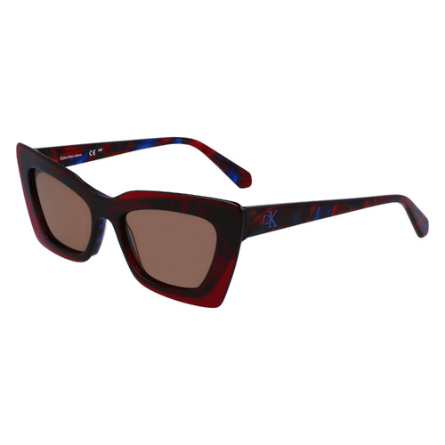 Calvin Klein Jeans CKJ23656S 602-52 Havana Red Blue / Solid Brown Lenses