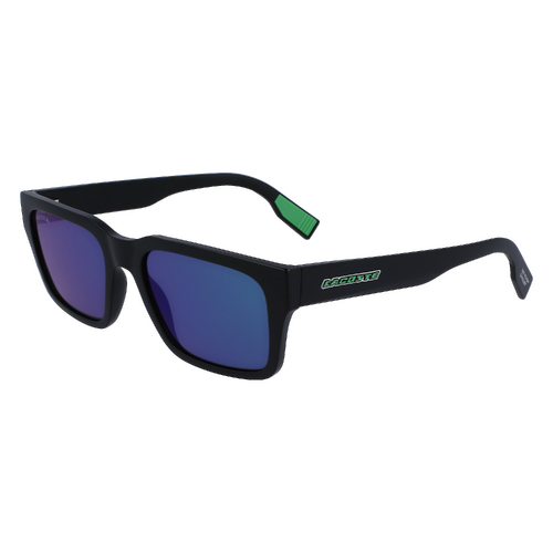 Lacoste L6004S 002-55 Matte Black / Solid Blue Lenses