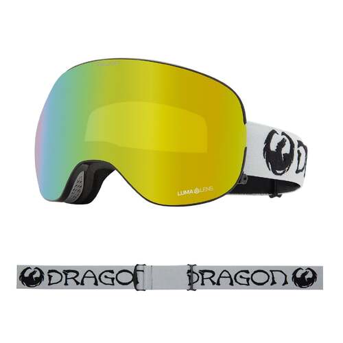 Dragon Goggles X2 DRG40454 051-77 Classic Grey / Gold Ion Luma Lens & Amber Luma Lens