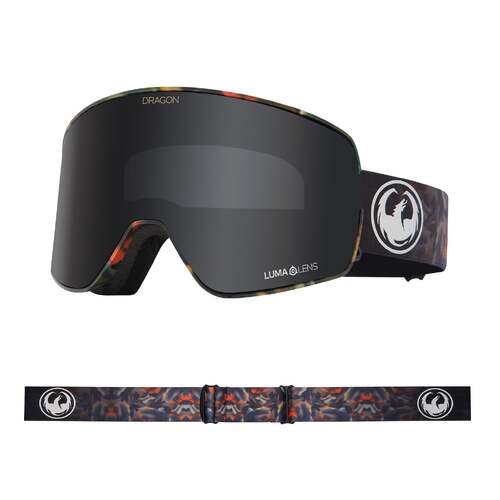 Dragon Goggles NFX2 DRG40458 028-60 Fire Leaf / Dark Smoke Luma Lens & Amber Luma Lens