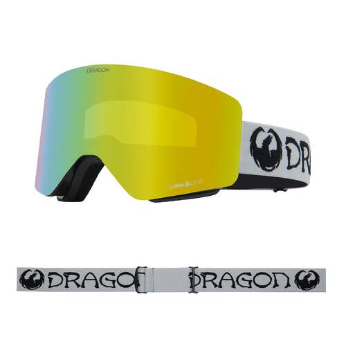 Dragon Goggles R1 OTG DRG110 051-63 Classic Grey / Gold Ion Luma Lens & Amber Luma Lens