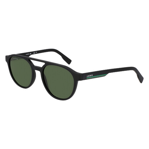 Lacoste L6008S 002-53 Matte Black / Solid Green Lenses