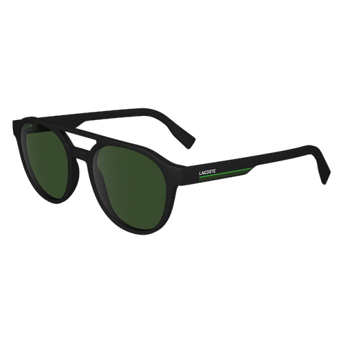 Lacoste L6008S 002-53 Matte Black / Solid Green Lenses