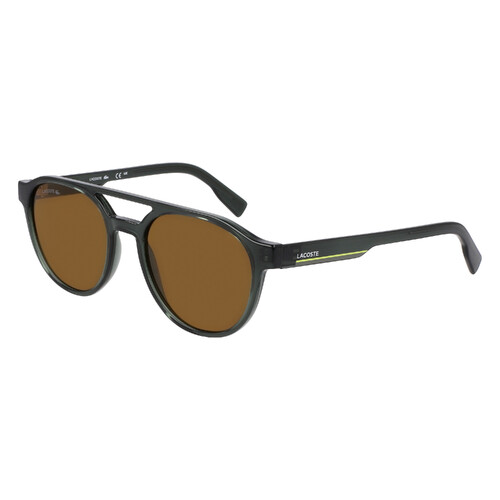 Lacoste L6008S 035-53 Transparent Grey / Solid Brown Lenses