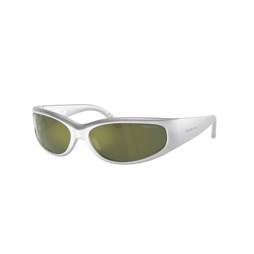 Arnette Catfish AN4302 28676R-65 Metallic Silver / Dark Green Petrol Mirror Lenses