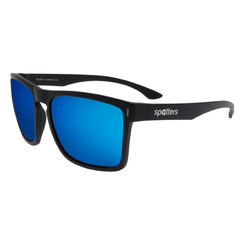 Spotters Phantom Matte Black / Ice Blue Mirror Polarised Lenses