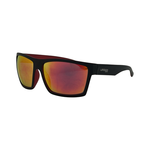 Urban Zoo Hoodlum C13 Matte Black w Matte Crystal Red Interior / Red Revo Lenses