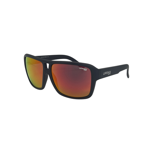 Urban Zoo Crosstown C13 Matte Black / Smoke w Red Revo Lenses