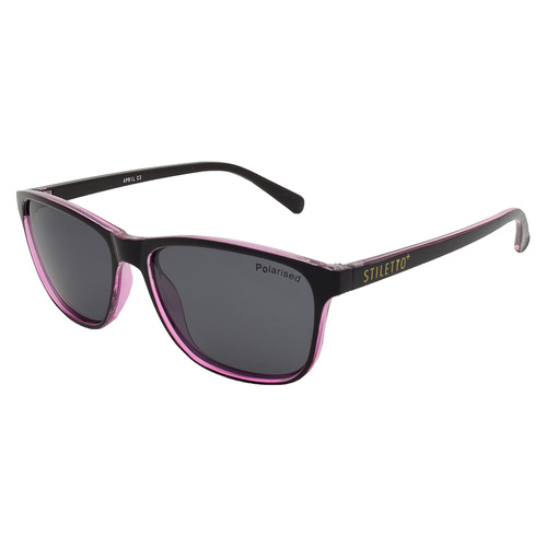 Stiletto April C3 Crystal Rose And Purple / Smoke Polarised Lenses