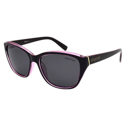 Stiletto Coral C3 Crystal Rose And Purple / Smoke Polarised Lenses