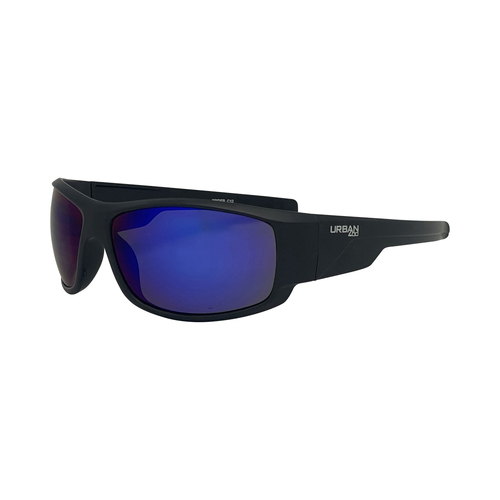 Urban Zoo Spider C12 Matte Black / Smoke w Blue Revo Lenses