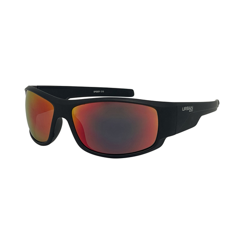 Urban Zoo Spider C13 Matte Black / Smoke w Red Revo Lenses