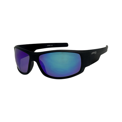 Urban Zoo Spider C18 Matte Black / Smoke w Ice Blue Revo Lenses