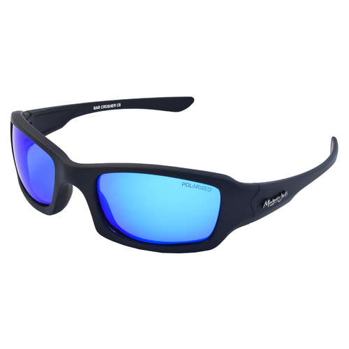 Mangrove Jacks Bar Crusher C8 Matte Black / Ice Blue Revo Polarised Lenses