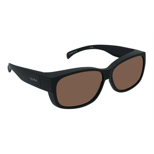 Ugly Fish Fit Overs P108 MBLBR Matte Black / Brown Polarised Lenses