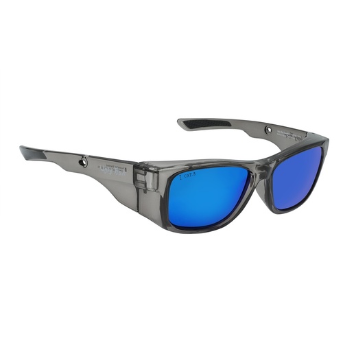 Ugly Fish Sparkie Safety RSP545 CSMB Crystal Smoke / Blue Revo Polarised Lenses