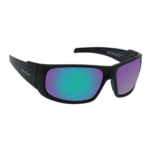 Ugly Fish Tradie Safety RSP5001 MBLGR Matte Black / Green Revo Polarised Lenses