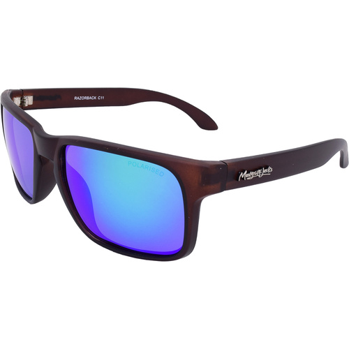 Mangrove Jacks Razorback C11 Matte Black / Green Revo Polarised Lenses