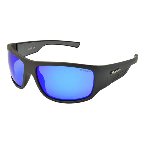 Mangrove Jacks Legian C8 Matte Black / Ice Blue Revo Polarised Lenses