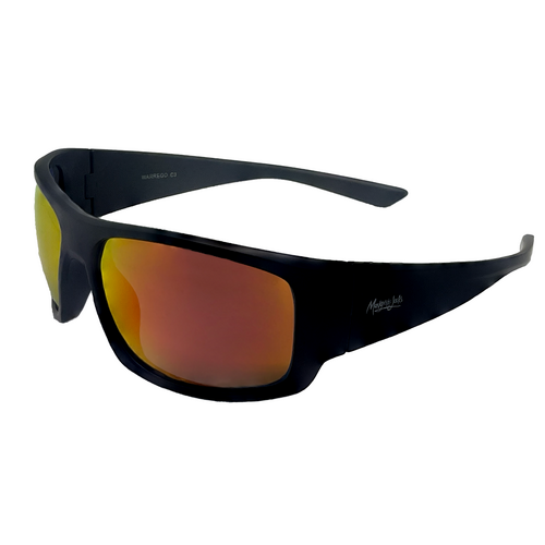 Mangrove Jacks Warrego C3 Matte Black / Smoke w Red Revo Polarised Lenses