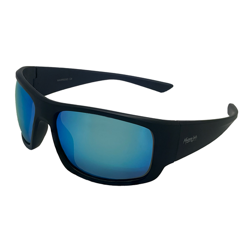 Mangrove Jacks Warrego C8 Matte Black / Smoke w Ice Blue Revo Polarised Lenses