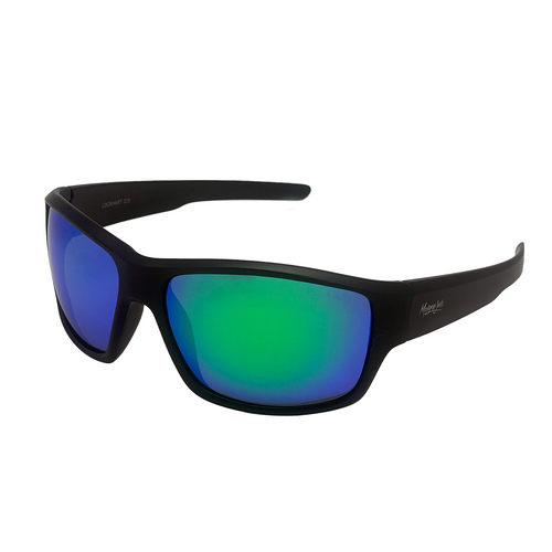 Mangrove Jacks Lockhart C11 Matte Black / Smoke w Green Revo Polarised Lenses