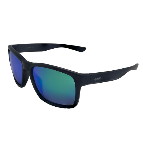 Mangrove Jacks Snowy C11 Matte Black / Smoke w Green Revo Polarised Lenses