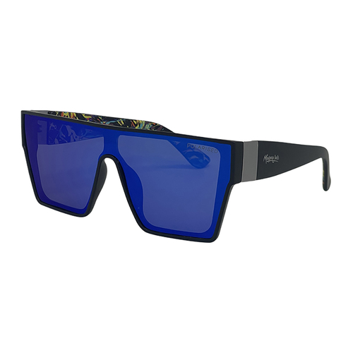 Mangrove Jacks Live and Let Live C2 Matte Black / Blue Revo Polarised Lenses