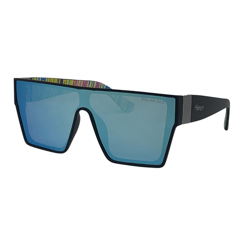 Mangrove Jacks Live and Let Live C8 Matte Black / Ice Blue Revo Polarised Lenses