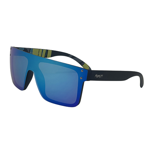 Mangrove Jacks Never Say Never C8 Matte Black / Ice Blue Revo Polarised Lenses