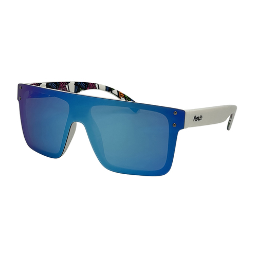 Mangrove Jacks Never Say Never C10 Shiny White / Ice Blue Revo Polarised Lenses