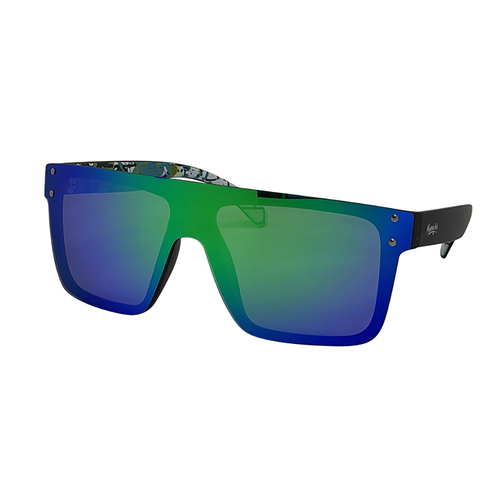 Mangrove Jacks Never Say Never C11 Matte Black / Green Revo Polarised Lenses