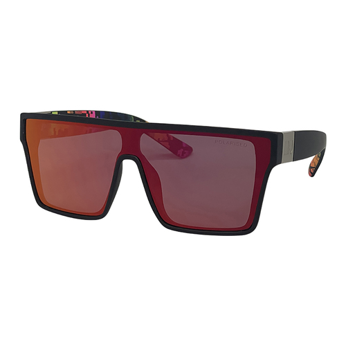 Mangrove Jacks Sin by The Sea C3 Matte Black / Red Revo Polarised Lenses