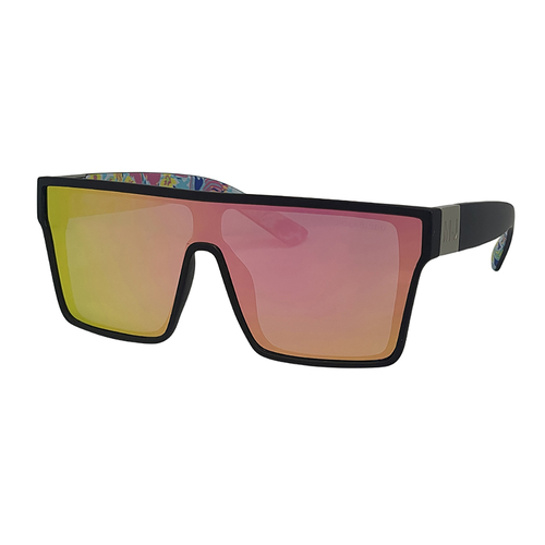 Mangrove Jacks Sin by The Sea C6 Matte Black / Pink Revo Polarised Lenses