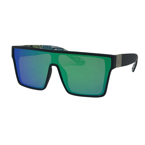 Mangrove Jacks Sin by The Sea C11 Matte Black / Green Revo Polarised Lenses