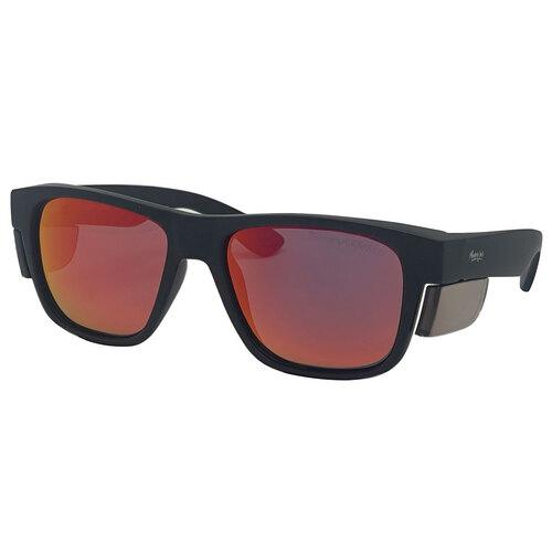 Mangrove Jacks Hot Fusion C3 Matte Black / Red Revo Polarised Lenses