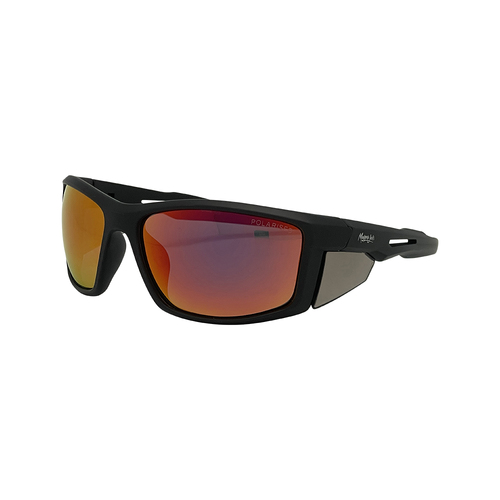 Mangrove Jacks Cadiz C3 Matte Black / Red Revo Polarised Lenses