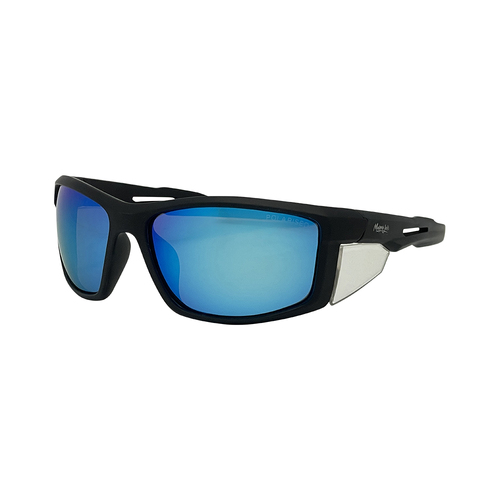 Mangrove Jacks Cadiz C8 Matte Black / Ice Blue Revo Polarised Lenses