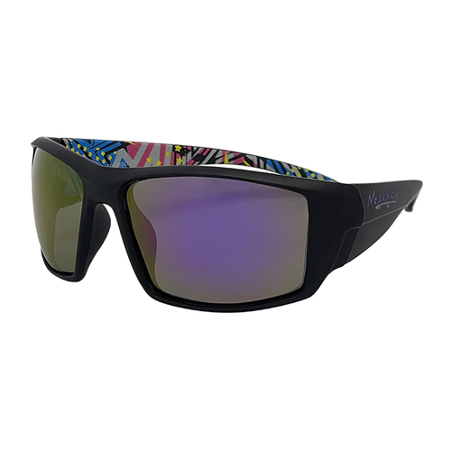 Mangrove Jacks Tromso C7 Matte Black / Purple Revo Polarised Lenses