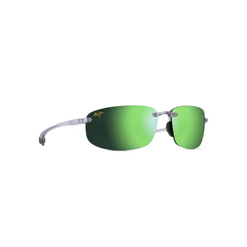 Maui Jim Ho'okipa MM407-074 Shiny Crystal / MauiGreen Polarised Lenses