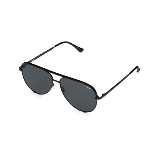 Quay High Key Extra Large QC-000142 Black / Smoke Lenses