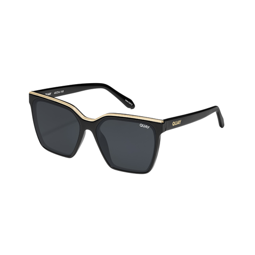 Quay Level Up QW-000636 Black w Gold / Smoke Polarised Lenses