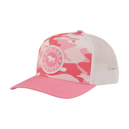 Ringers Western Signature Bull Trucker Cap Pink Camo OSFM