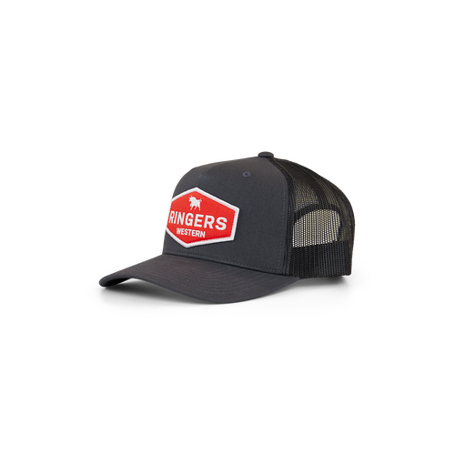 Ringers Western Scotty Trucker Cap Charcoal/Red OSFM