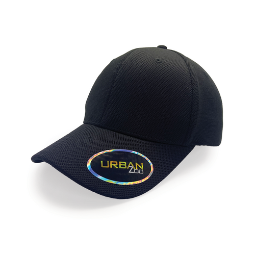 Urban Zoo Flushing 108 Sports 6 Panel Fitted Black L/XL