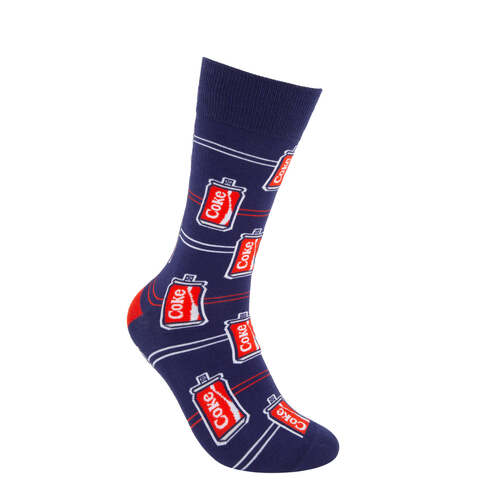 Foot-ies Organic Cotton Novelty Sock Coca-Cola Bottles Navy/Red